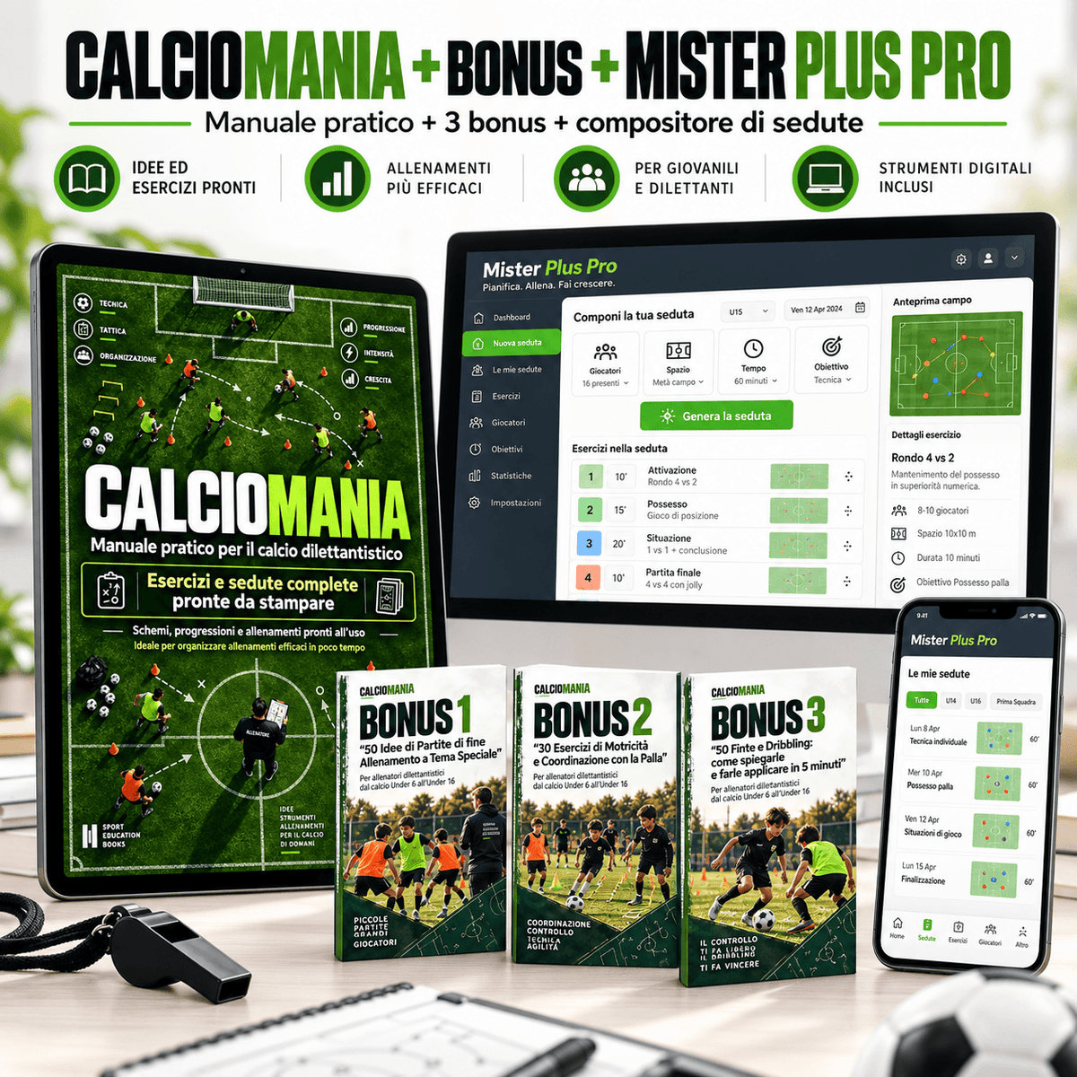 CALCIOMANIA DILETTANTISTICO (PACCHETTO PREMIUM + 3 BONUS + MISTER PLUS PRO)